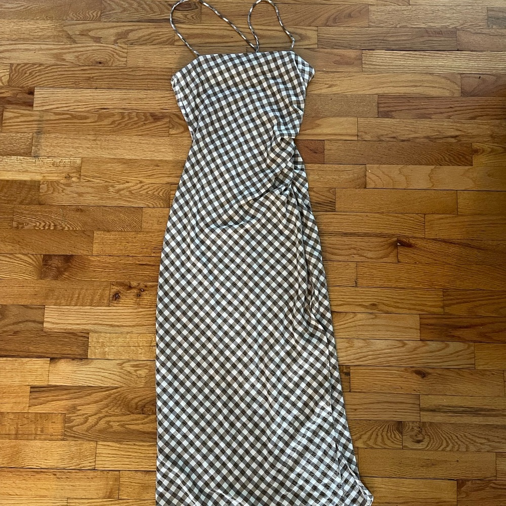 Zara gingham slip dress